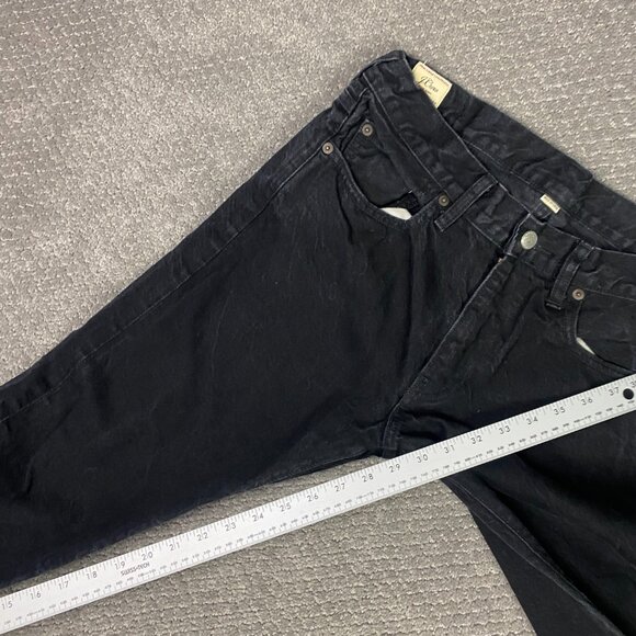 J. CREW 484 Slim Kaihara Denim Jeans Men's 31 x 30 Measures 31 x 29 Black Cotton - Picture 13 of 14